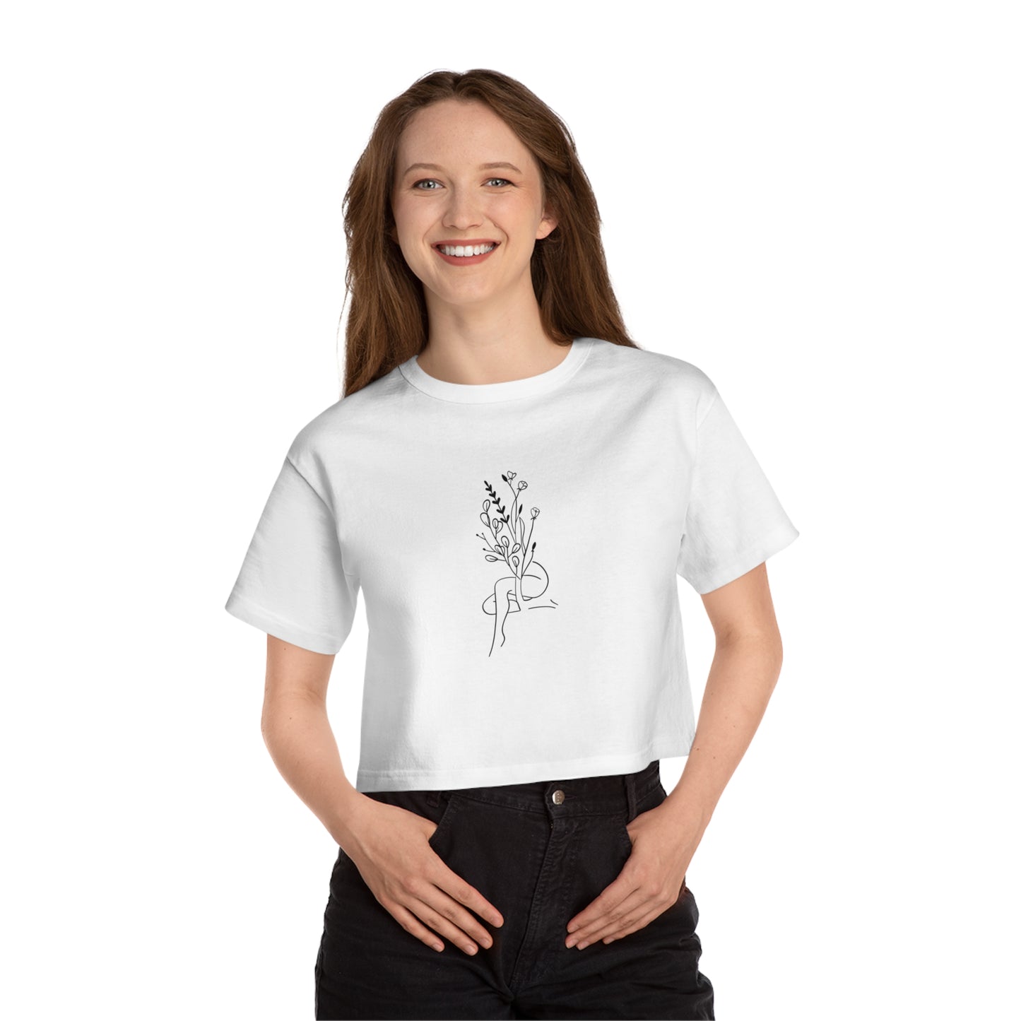 Cropped T-Shirt FLOWER LADY