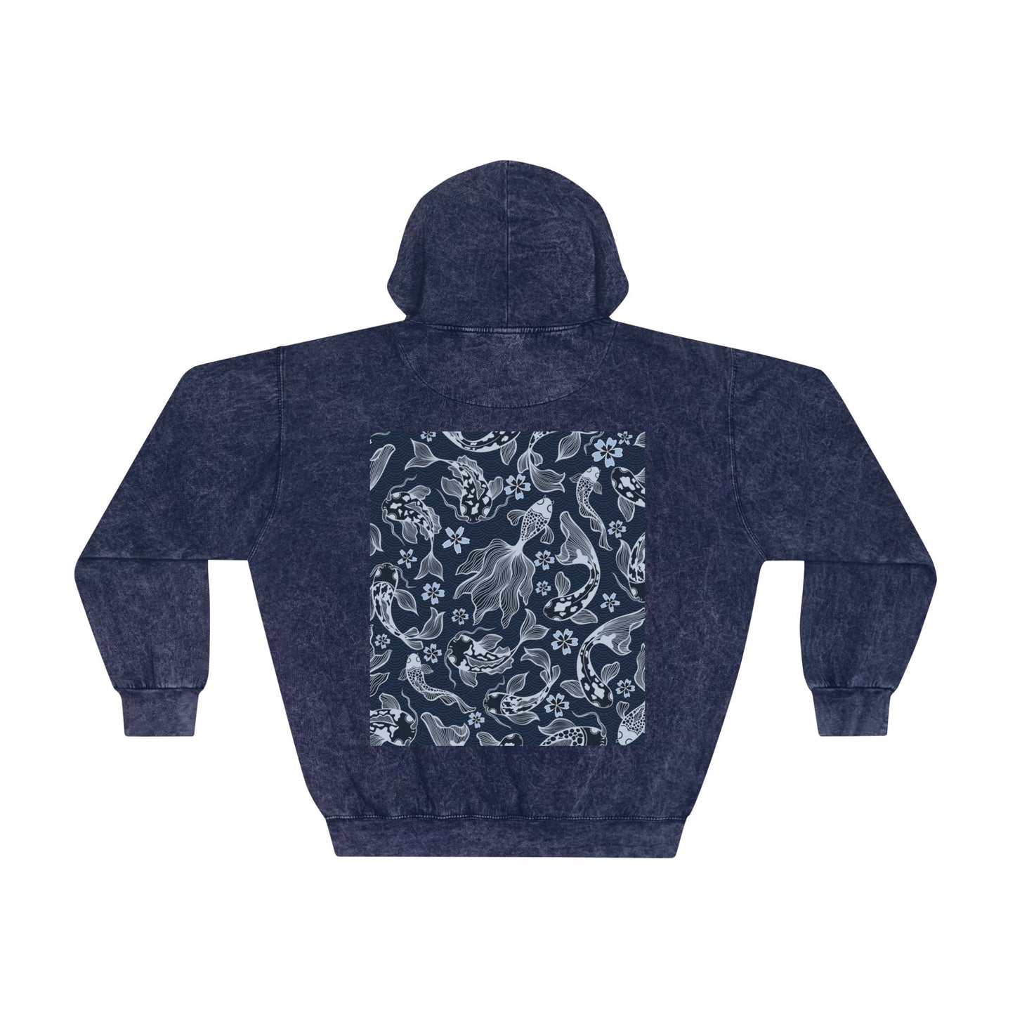 Blue Koi Men's Wash Hoodie