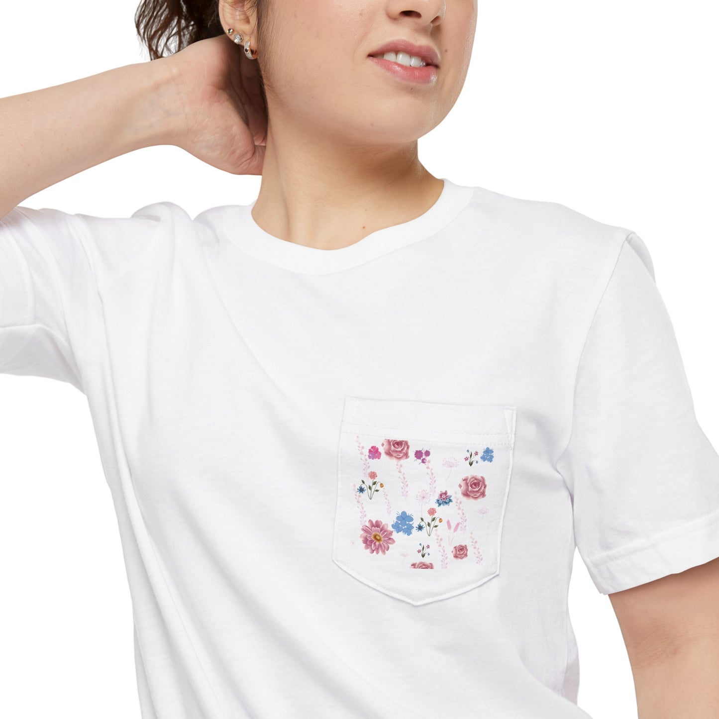 Pocket T-shirt Flowers