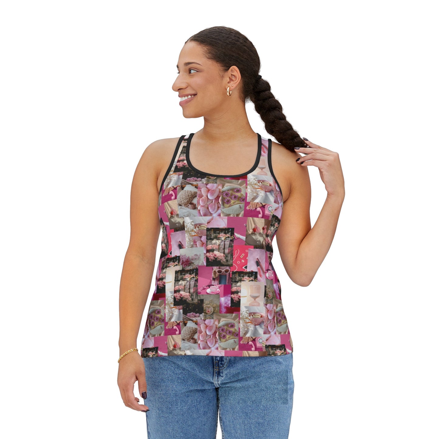 Pink Collage Women's Tank Top