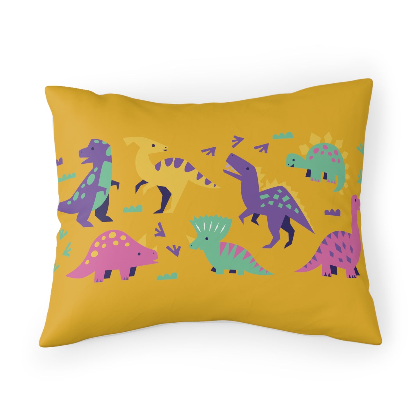 Pink Dinosaurs Pillow Sham