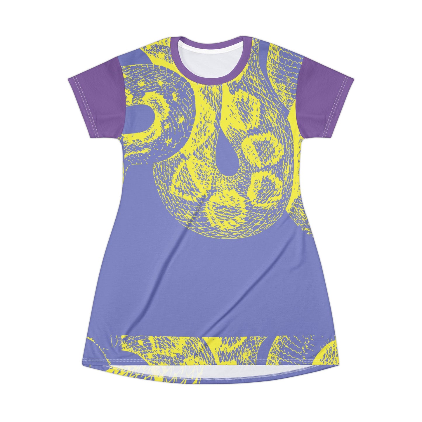 Purple serpiente T-Shirt Dress