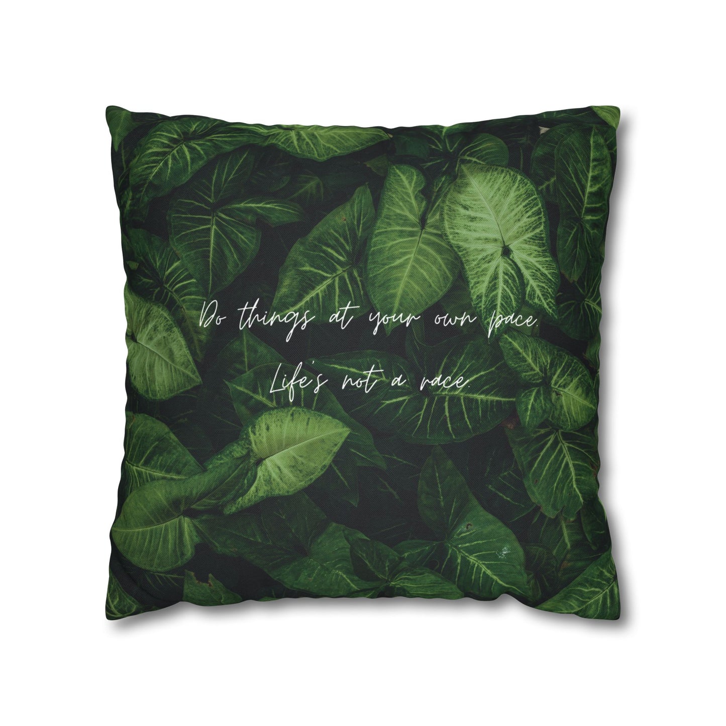 Green Life Square Pillow Case Double Sided