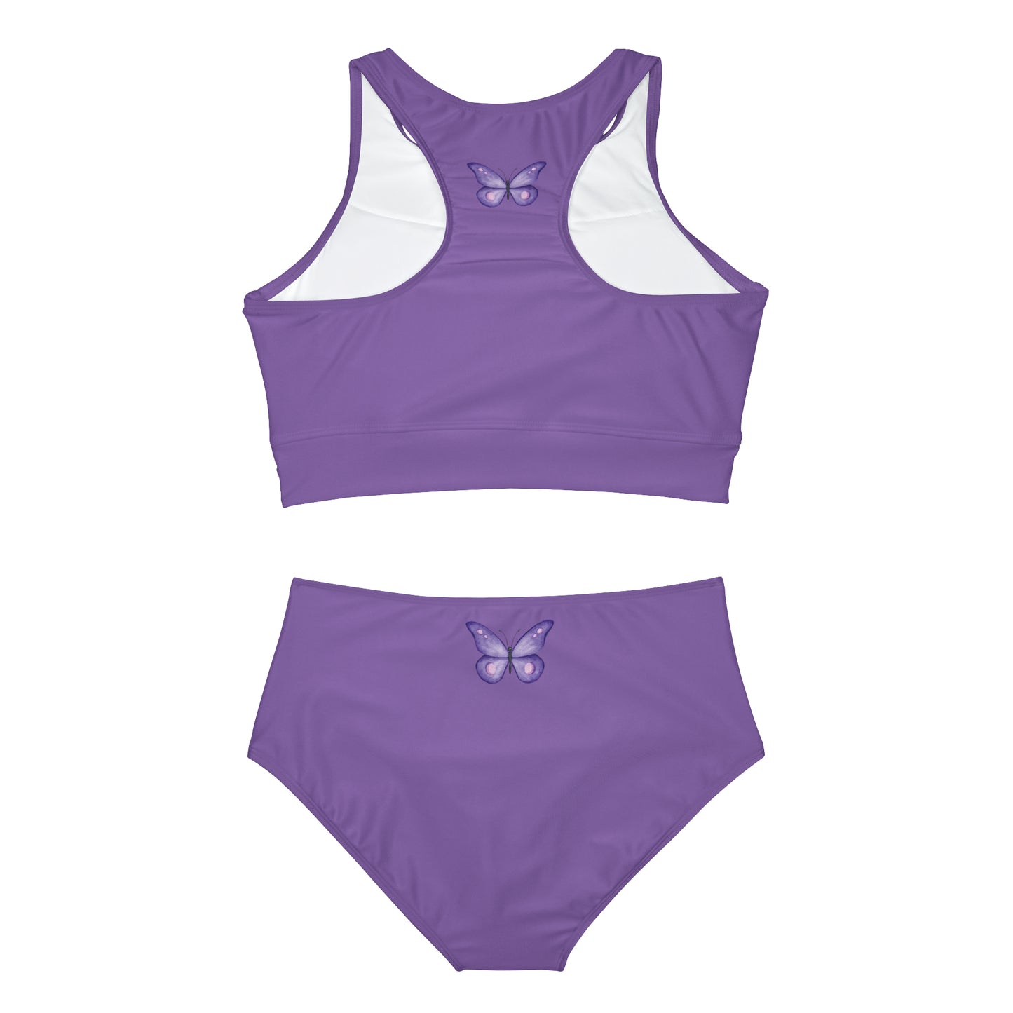 Purple Butterfly Bikini Set